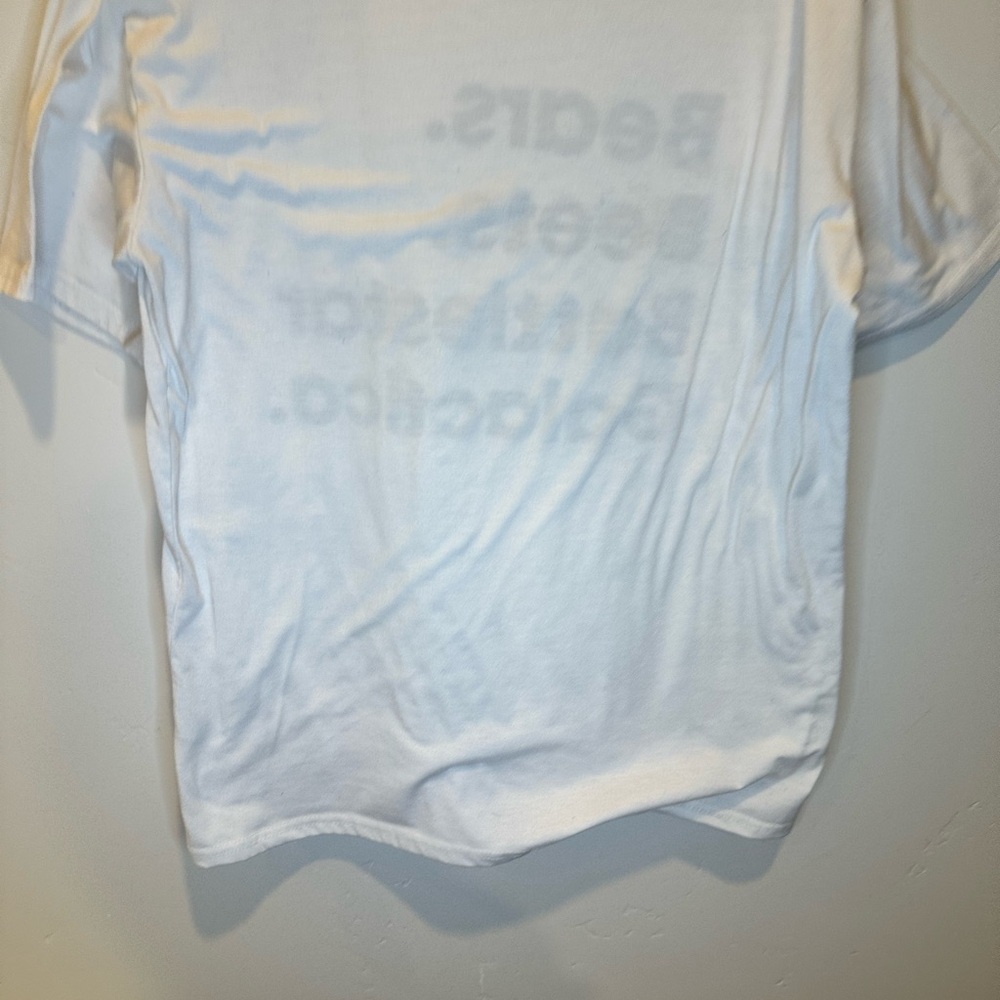 Bears Beats Battlestar Galactica White T-Shirt Size Small Unisex - Picture 2 of 2